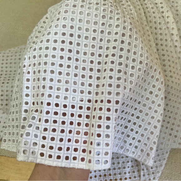 Rag & Bone White Lakewood Perforated Cotton Mini Skirt - Picture 10 of 16